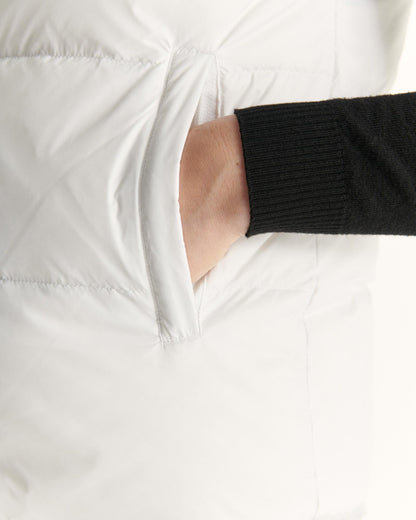 Doudoune avec des cristaux Swarovski®️ sans manches réversible Grand Froid Blanc Daria