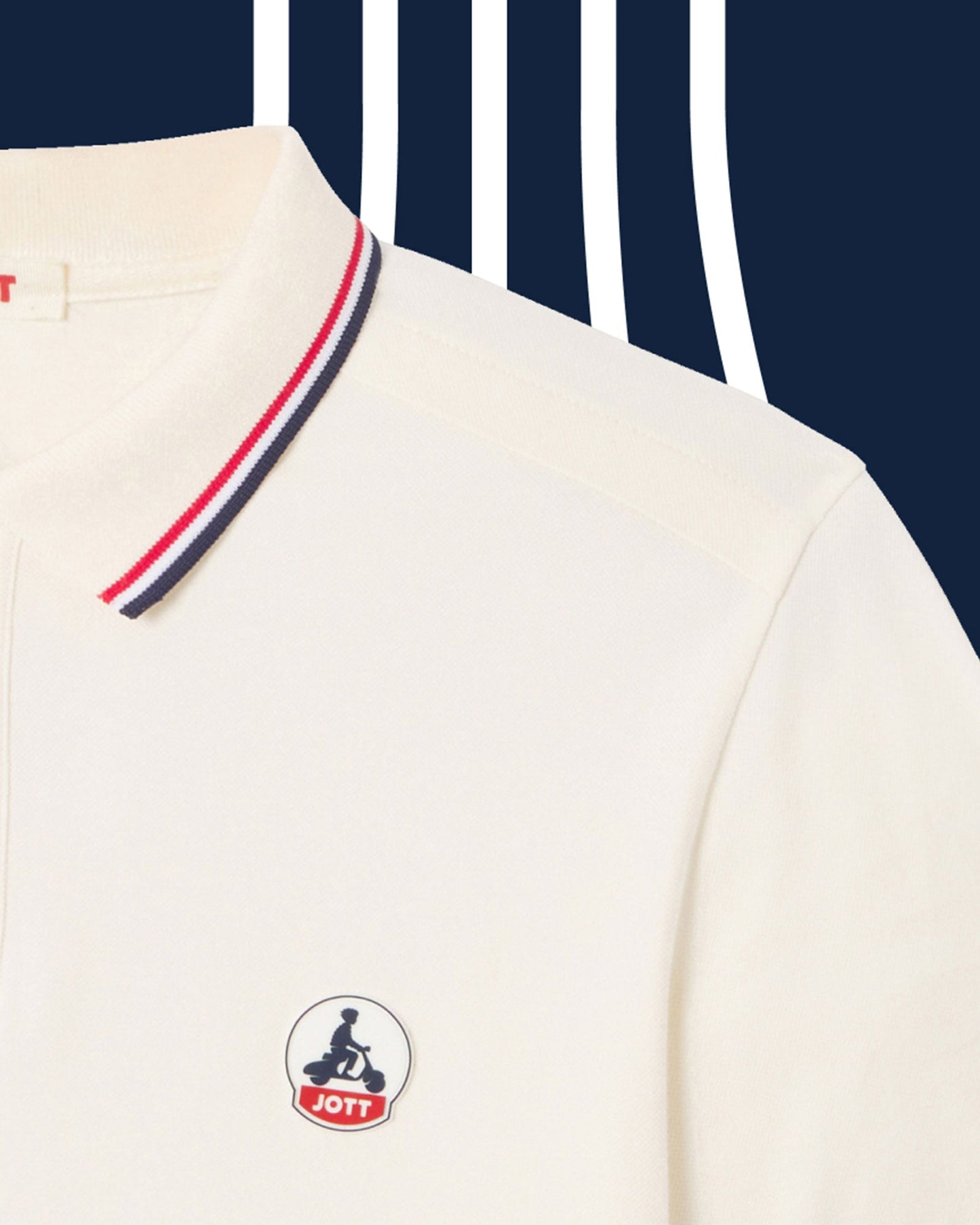 Polo en coton biologique Blanc cassé Lucien